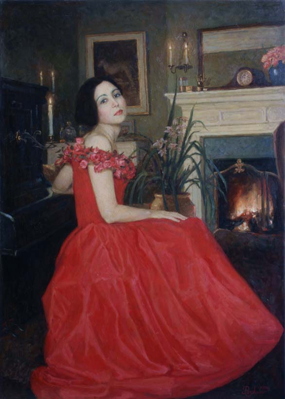 Картина Женщина В Красном Платье